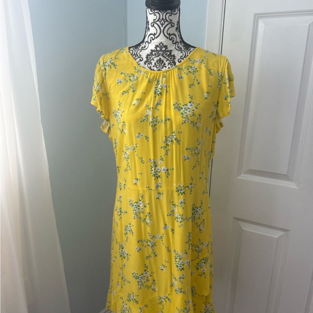 Yellow Floral Women's Dress